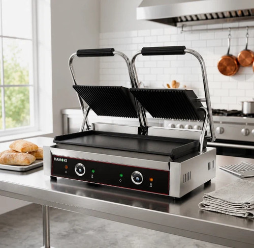 Twin commercial contact grill - twin,