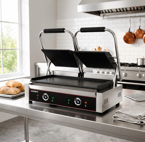 Twin commercial contact grill - commercial,